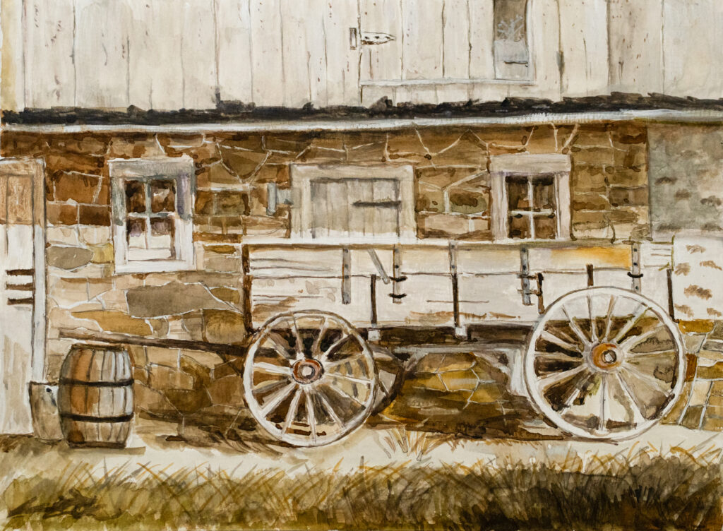 Carriage by the Stone Wall (돌벽 옆의 마차)